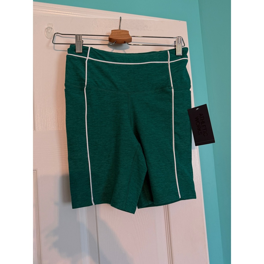 Athletic Works ButterCore Compression Bike Shorts Green XS NWT
